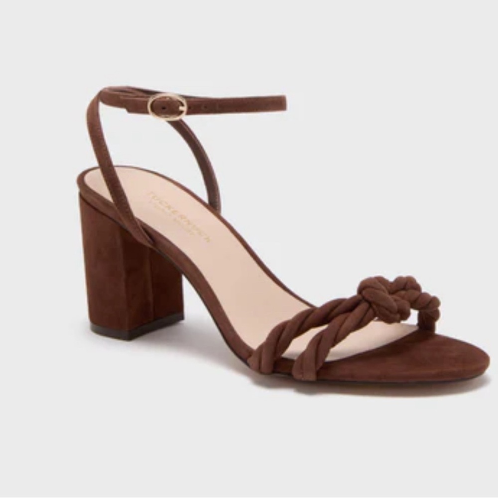 Tuckernuck Brown Suede Wren Block Heels